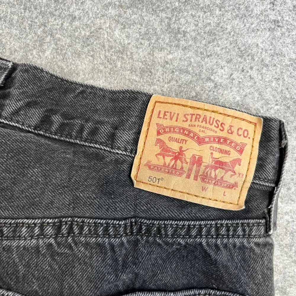 Levi's Mens 501 Original Fit Black Denim Straight Leg Jeans W30 L26 Classic 0358